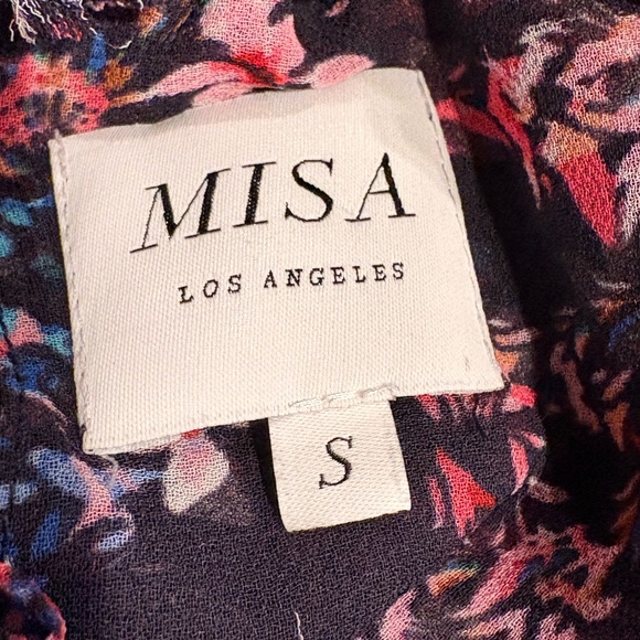 MISA LOS ANGELES Savanna Asymmetrical Mini Dress in Ditsy Multi small - Picture 10 of 11